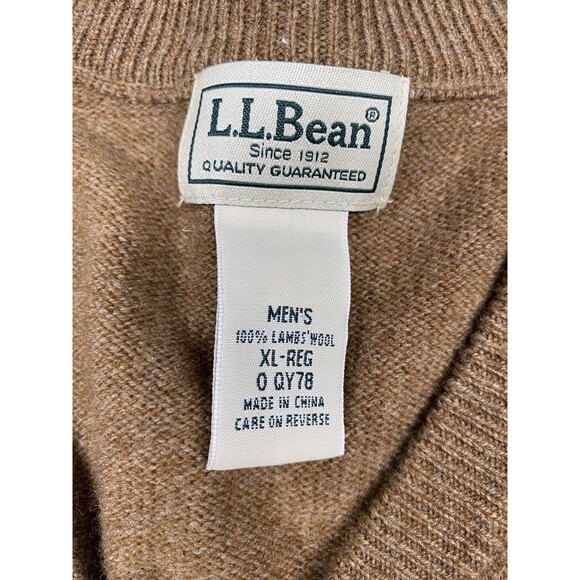 LL Bean Lamb’s Wool Sweater Brown - Picture 6 of 7